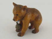 Appraisal: A chip carved wooden bear cub probably German Ht cm