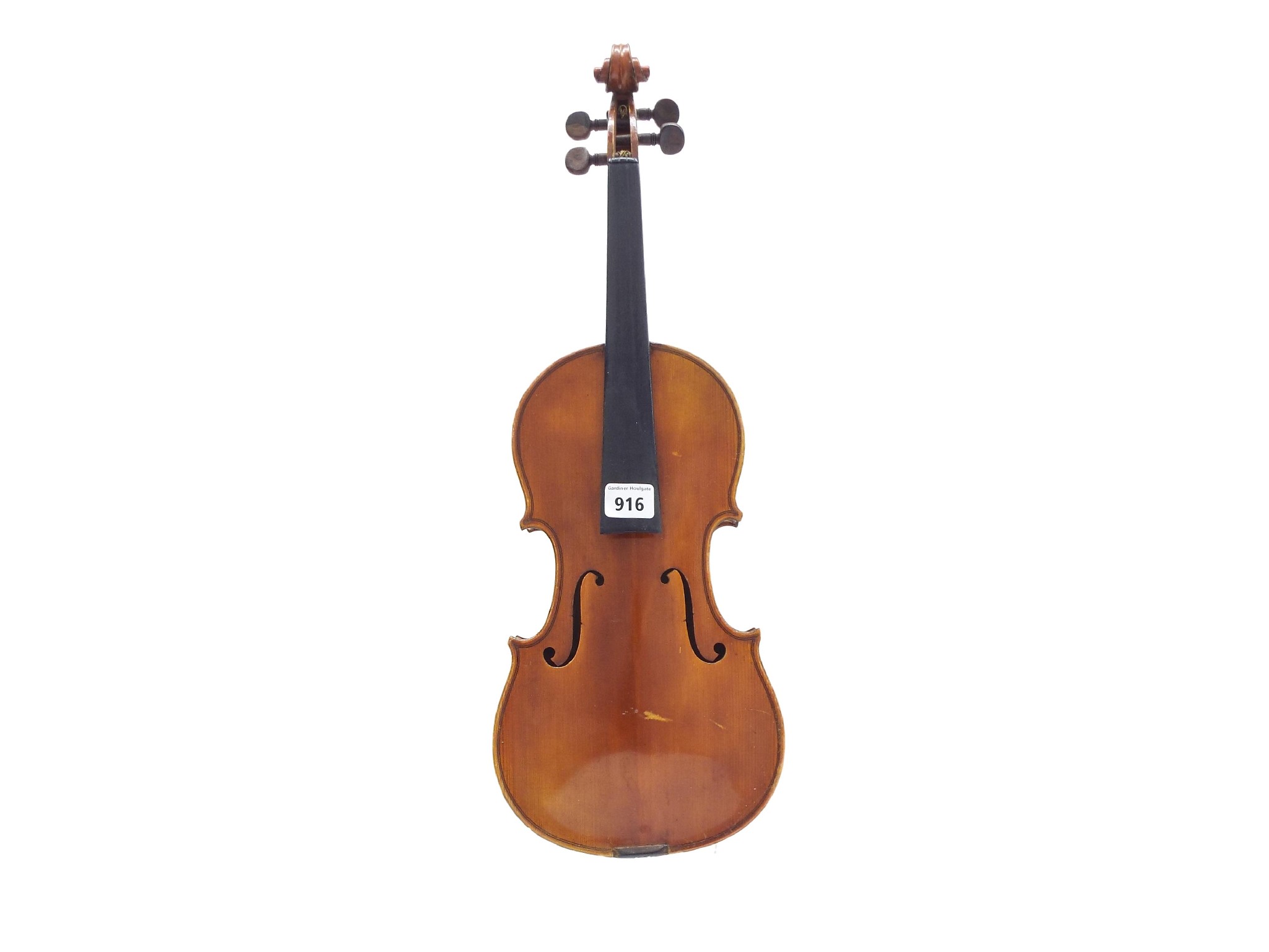 Appraisal: Three-quarter size violin labelled Breton Brevete also branded on the