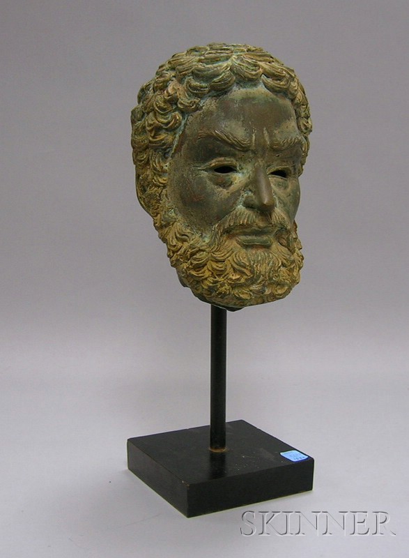 Appraisal: Italian Patinated Bronze Bust Titled AGUSTUS ht in