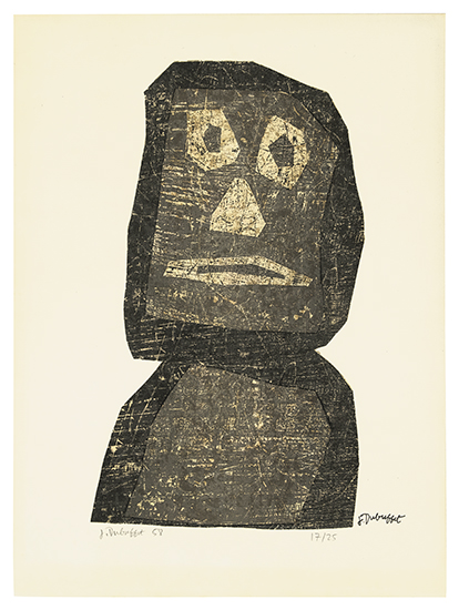 Appraisal: JEAN DUBUFFET Le guerrier Color lithograph x mm x inches