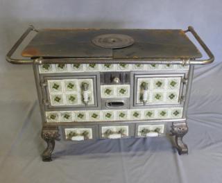 Appraisal: French Enamel and Steel Oven Now as a Planter From