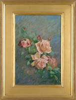 Appraisal: GEORGE ALBERT WOOD American - STILL LIFE OF ROSES Oil