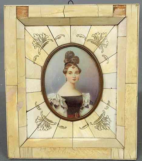 Appraisal: Dumont Dumant Fran ois French - miniature portrait on ivory