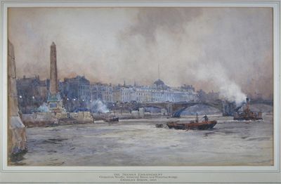 Appraisal: Charles Dixon R I - The Thames Embankment Cleopatra's Needle