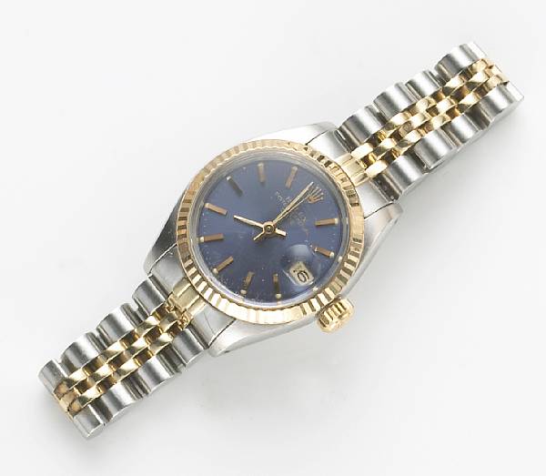 Appraisal: A Rolex Oyster Perpetual lady's k gold and steel watch