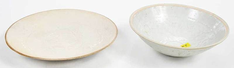 Appraisal: Two Chinese Song Dynasty Style Bowls th century one low