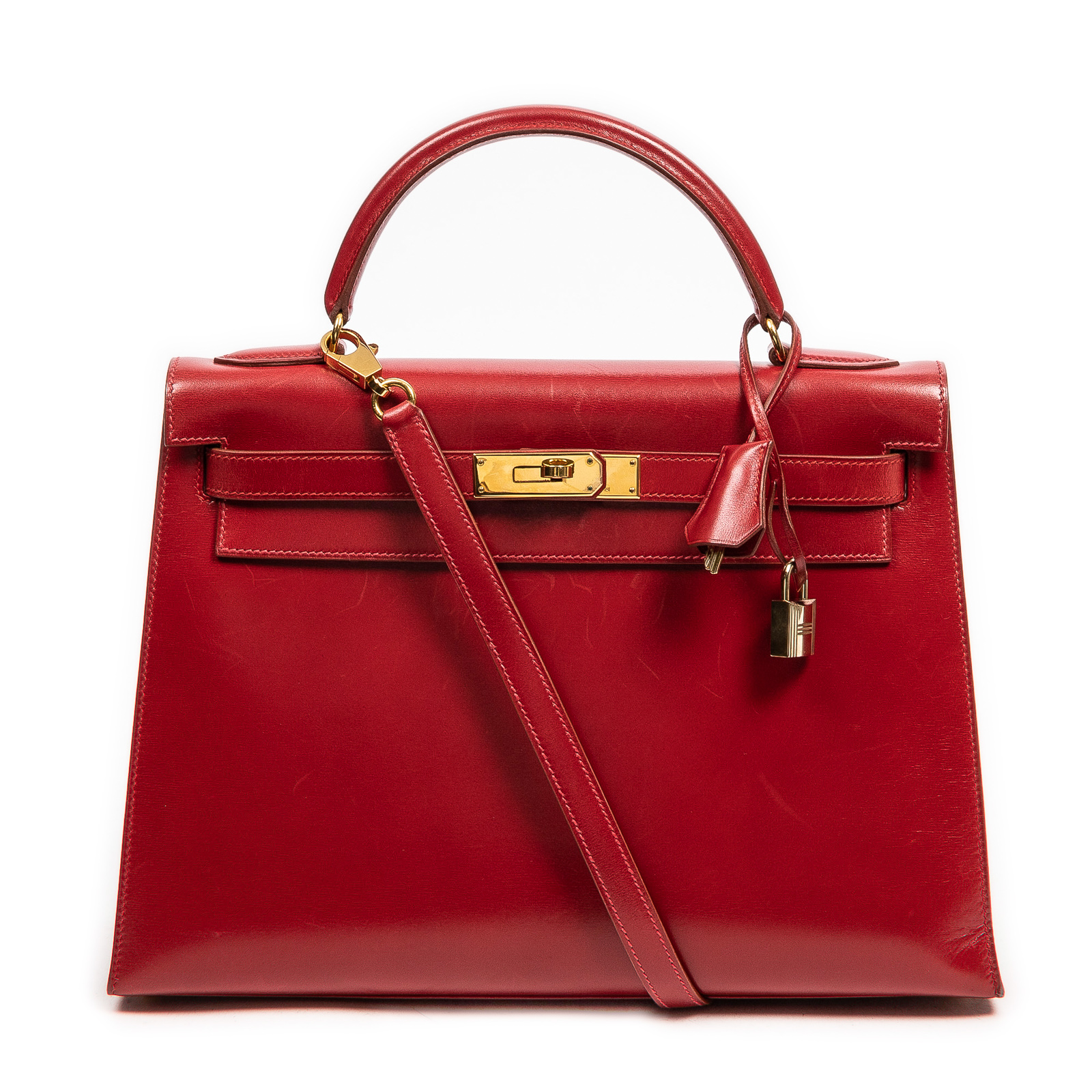 Appraisal: AN HERMES SELLIER KELLY BOX A Rouge Imperial Box leather