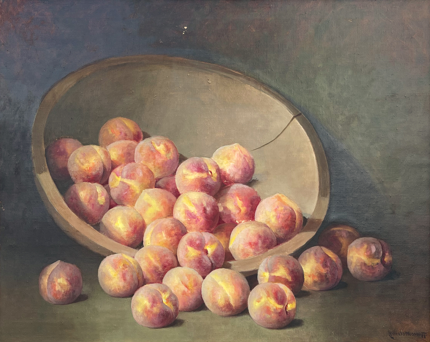 Appraisal: WOODRUFF Leonard American - ''A Bowl of Beauties'' Oil Canvas