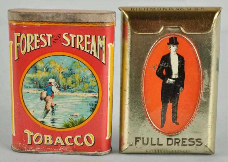 Appraisal: Lot of Vertical Pocket Tobacco Tins Description Includes Full Dress