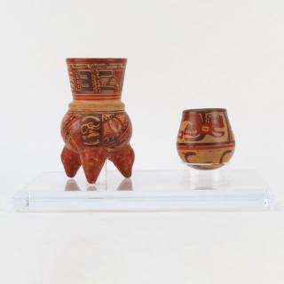 Appraisal: Collection of Two Pre Columbian Polychrome Mayan Ceramic Vessels on