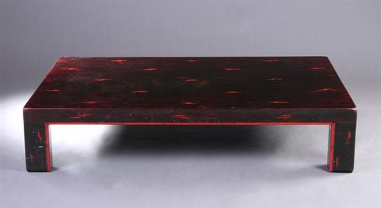 Appraisal: JAPANESE LACQUER LOW TABLE Early th century - in x