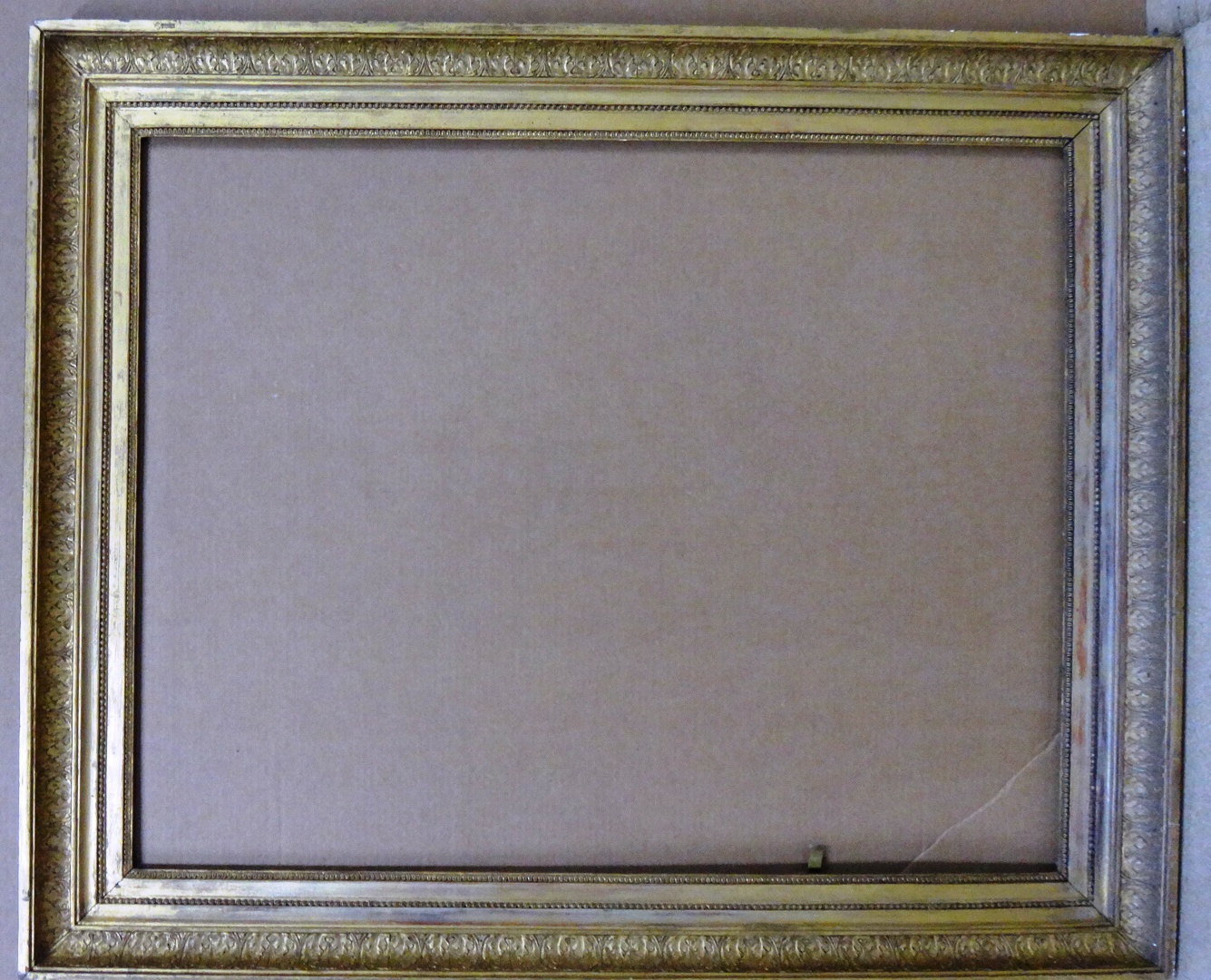 Appraisal: A th century gilt plaster frame with foliate and beaded