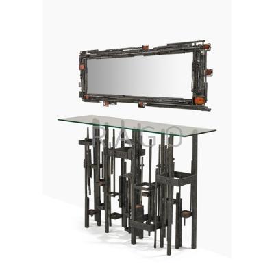 Appraisal: JAMES BEARDEN b Space Port console and Portal mirror Des