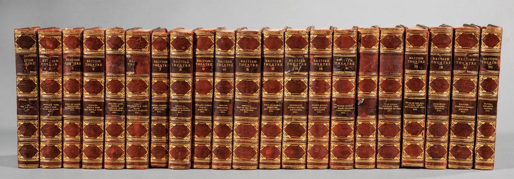 Appraisal: Leather Bindings British Theatre c volumes gilt tooled