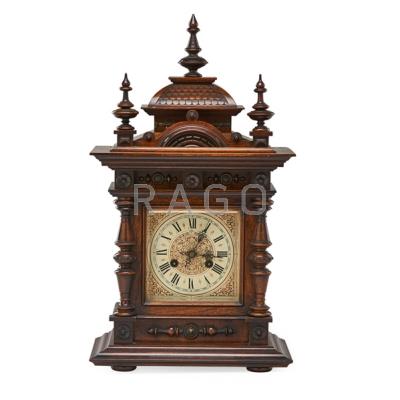 Appraisal: JUNGHANS MANTEL CLOCK Mahogany case eight day time and strike