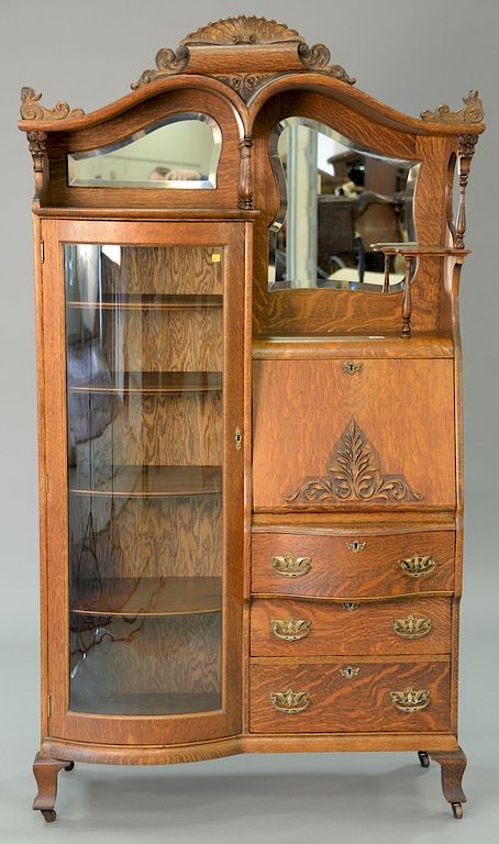 Appraisal: Victorian oak side by side desk ht in wd in