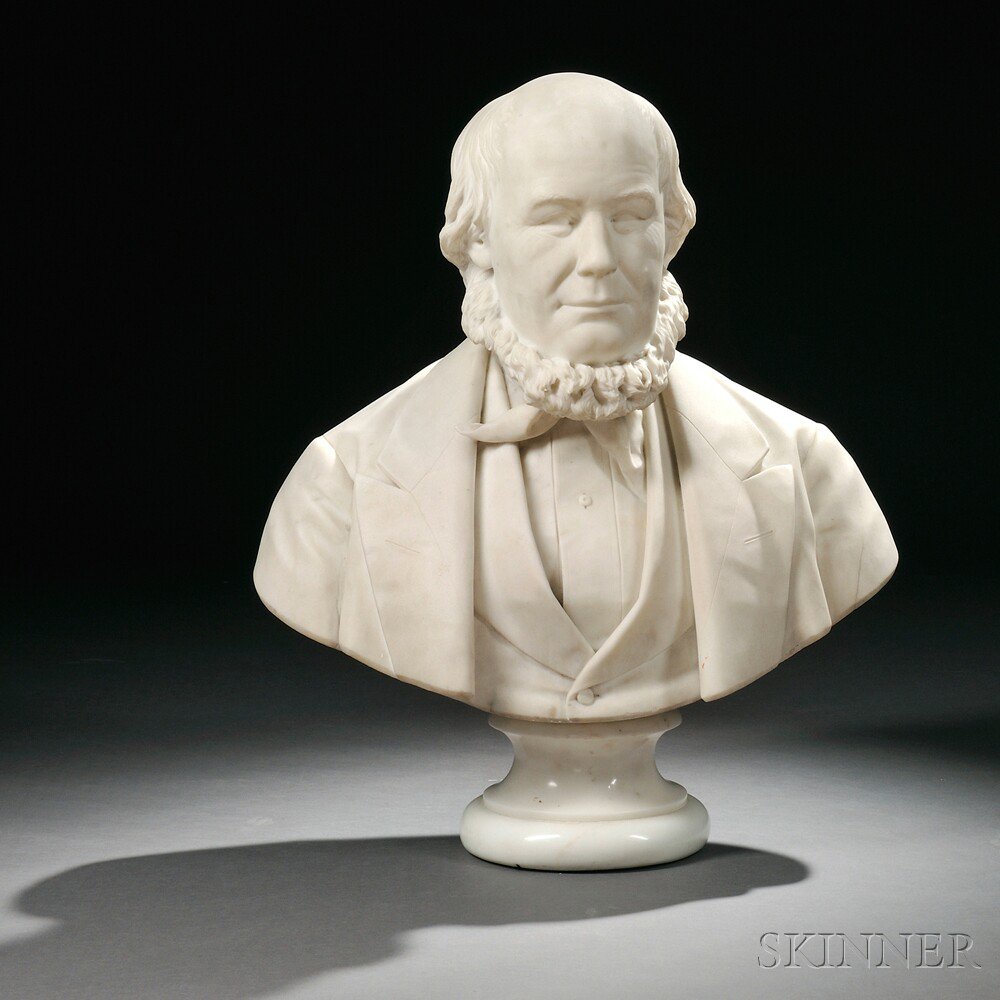 Appraisal: J Daniel Perry American act Late th Century White Marble