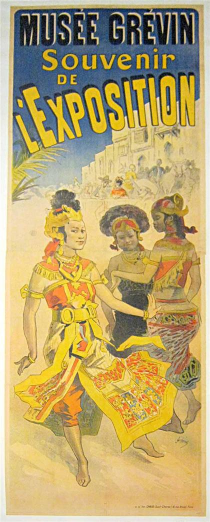 Appraisal: piece Color Lithographic Poster Cheret Jules Musee Grevin Souvenir de