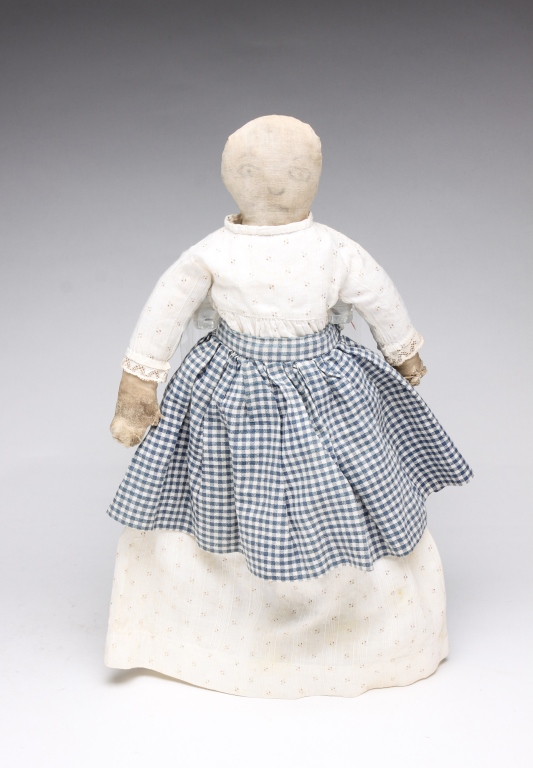 Appraisal: NEW ENGLAND RAG DOLL Ca - Pencil facial features period