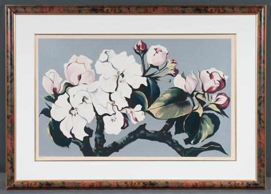 Appraisal: Lowell Nesbitt American - Apple Blossom Branch color screenprint ed