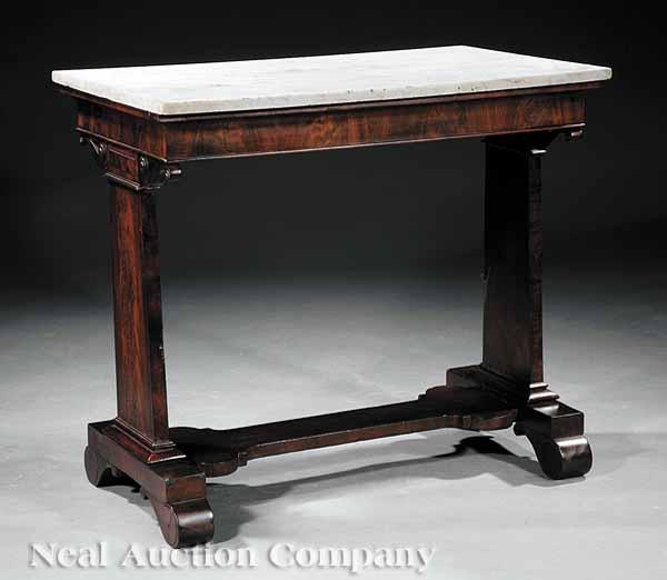 Appraisal: An American Late Classical Mahogany Side Table c in the