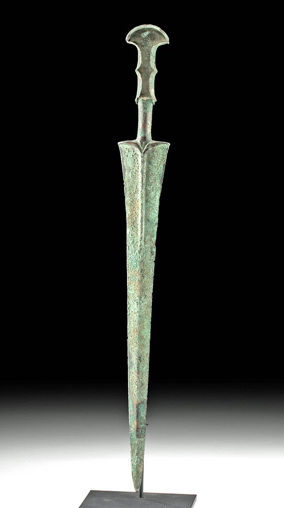 Appraisal: Luristan Bronze Short Sword Ancient Near East northwestern Iran Luristan