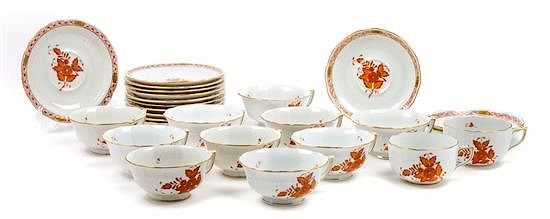 Appraisal: An Assorted Group of Coffee and Tea Cups and Saucers