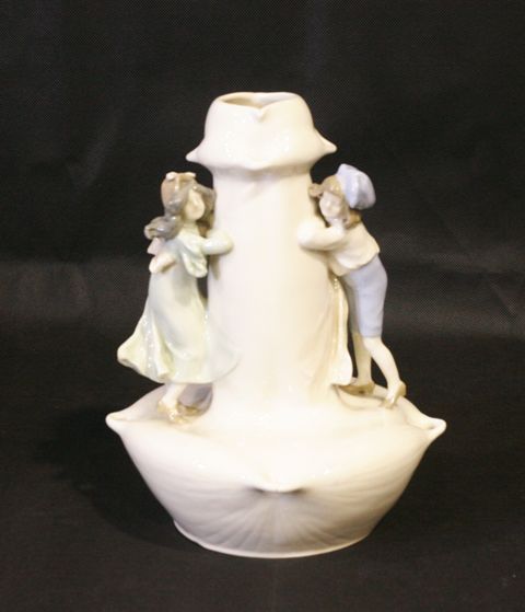 Appraisal: An Amphora vase glazed in blanc de chine and pale