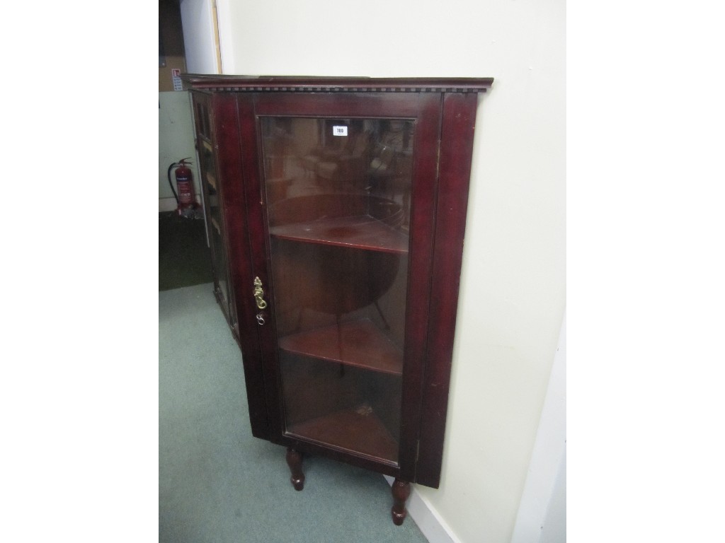 Appraisal: Glazed corner cabinet