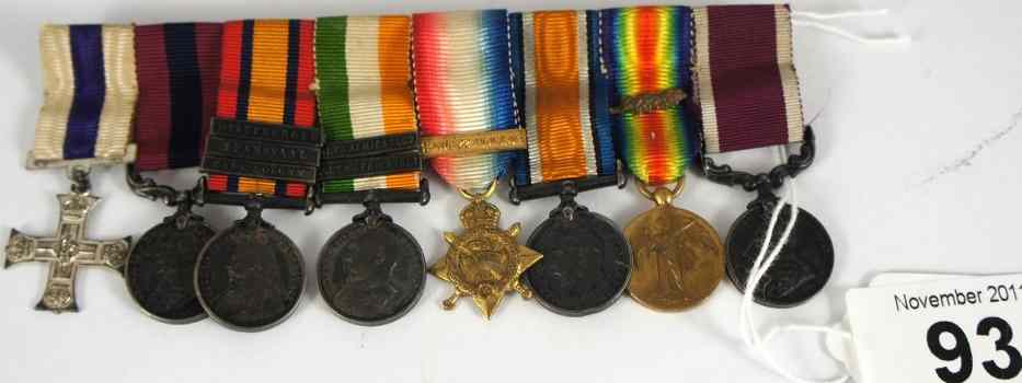 Appraisal: A Group of Miniature Medals comprising Distingushed conduct in the