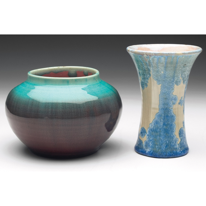 Appraisal: Pisgah Forest bowl under a turquoise and purple high glaze