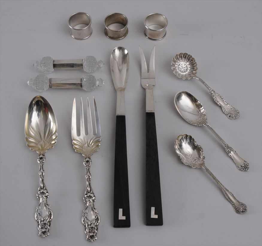 Appraisal: WHITING STERLING SILVER 'LILY' PATTERN TWO-PIECE FRUIT SET ALAN ADLER