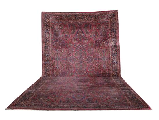 Appraisal: Antique Persian Sarouk carpet early th century ' x '