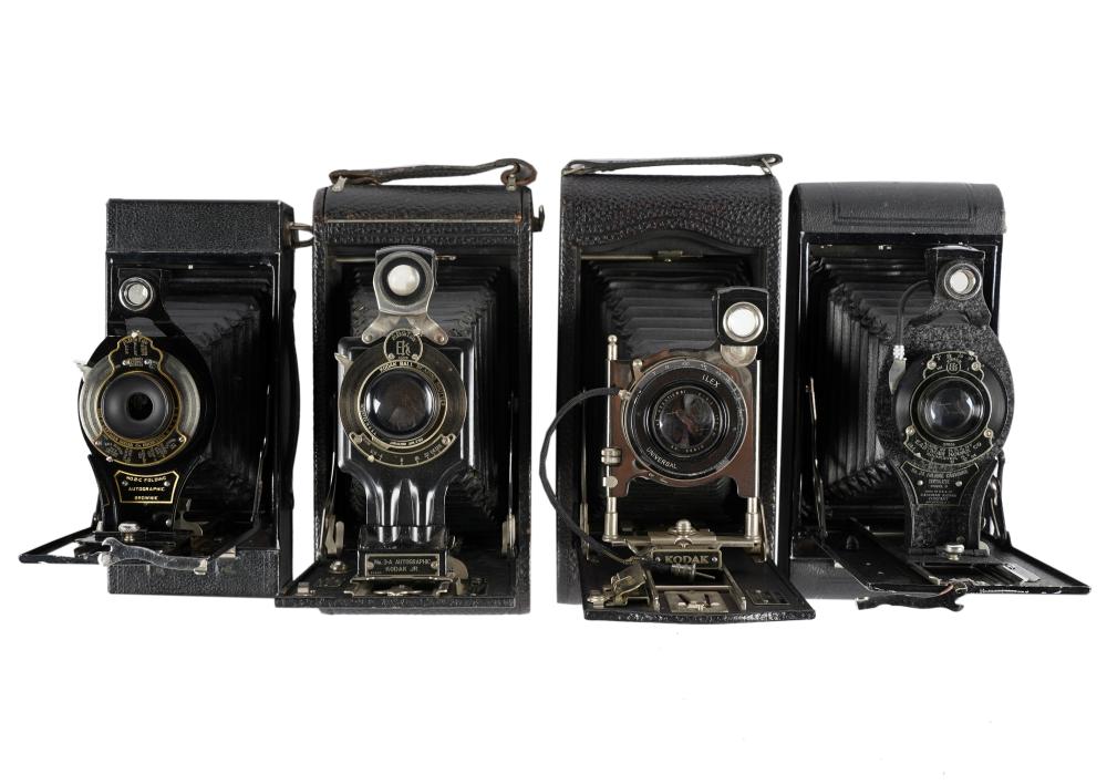 Appraisal: FOUR VINTAGE FOLD OUT CAMERASKodak No A Autographic Jr No