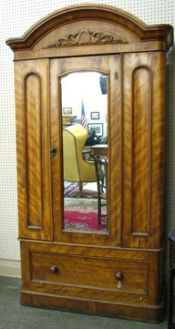 Appraisal: Two piece armoire with three-shelf top and one-drawer base single