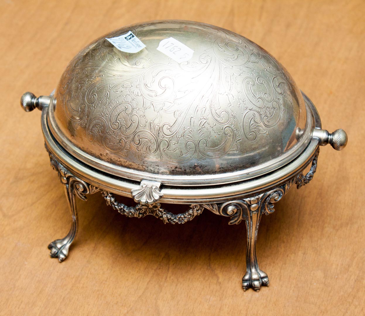 Appraisal: Silver plate rotating covered dish