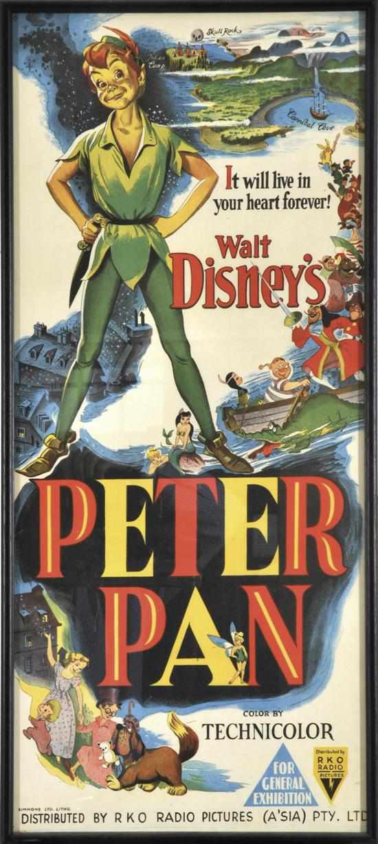 Appraisal: PETER PAN RKO Australian daybill poster Condition A cm x