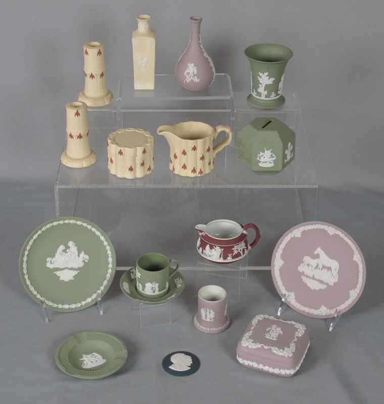 Appraisal: WEDGWOOD JASPER IN A MIX OF COLORS Approx pieces to