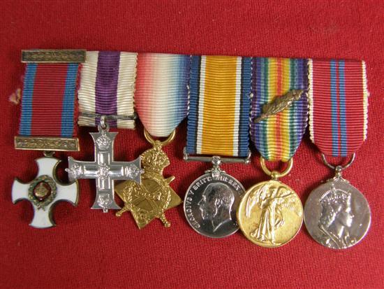 Appraisal: Six miniature medals Light Infantry distinguished Service Order G V