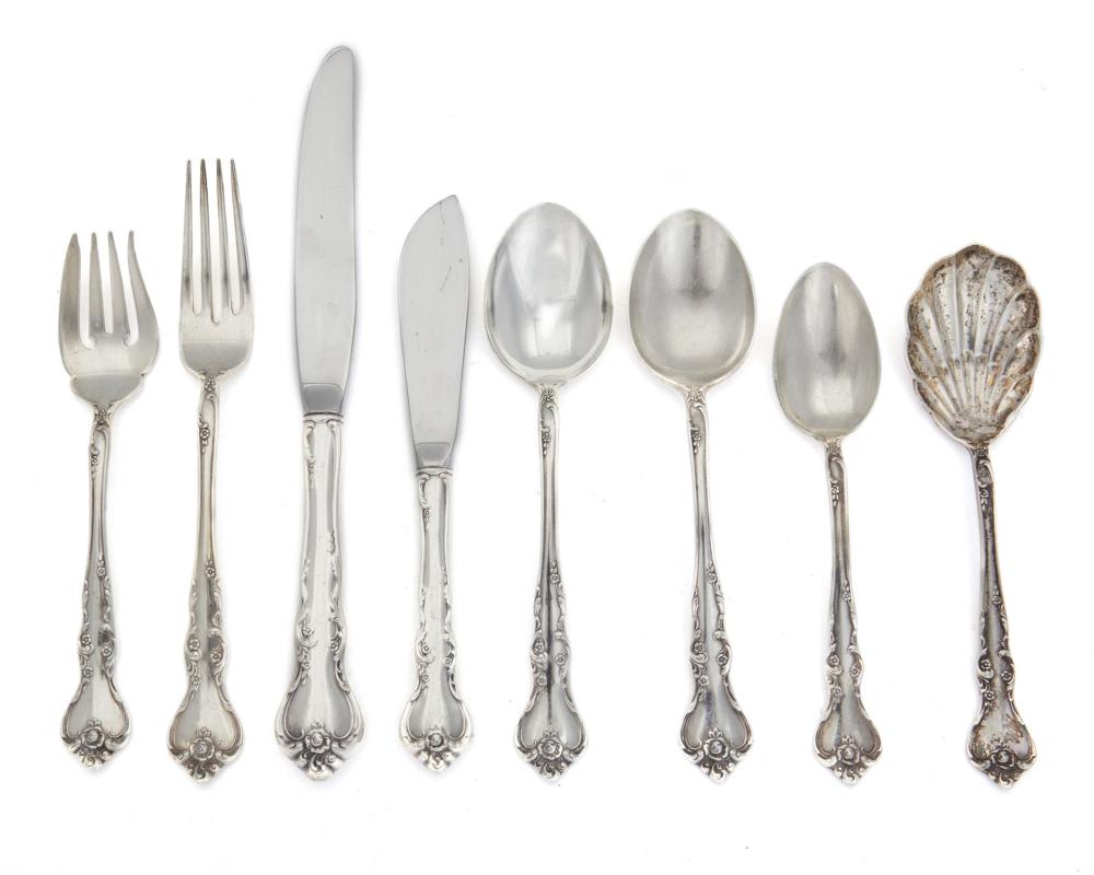 Appraisal: A Reed Barton Savannah sterling silver flatware service Circa -