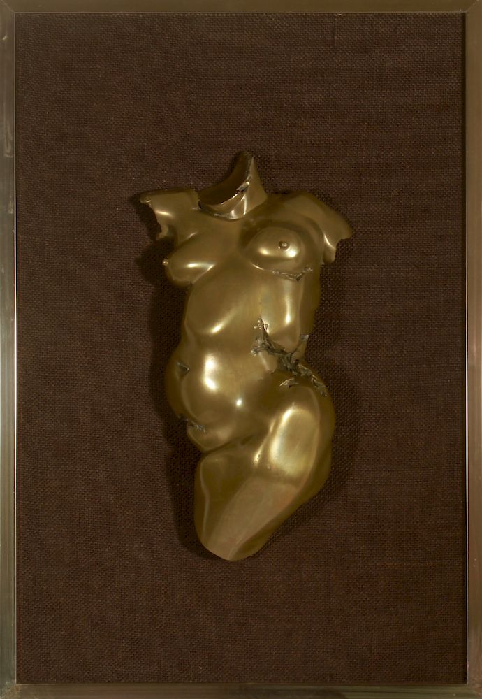 Appraisal: Giovanni Schoeman Nude Torso Metal Sculpture Giovanni Schoeman South African