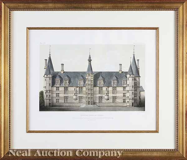 Appraisal: A Group of Eight Antique Prints of French Chateaux by