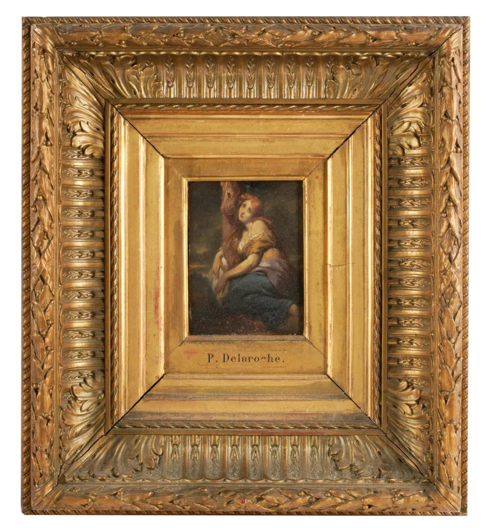 Appraisal: FRENCH SCHOOL MARY MAGDALENEoil on wood panel unsigned inscribed to