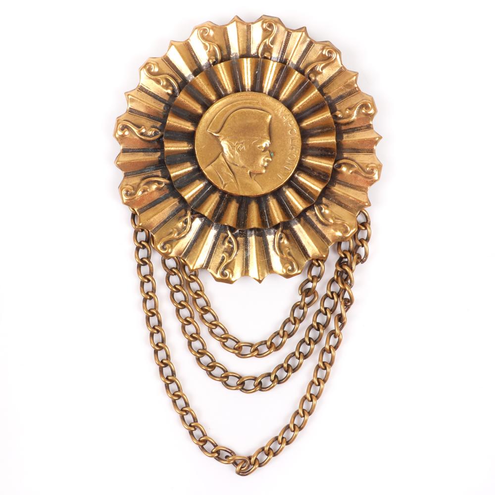 Appraisal: JOSEFF OF HOLLYWOOD LARGE H PIN BROOCH WITH DIAM MEDALLION