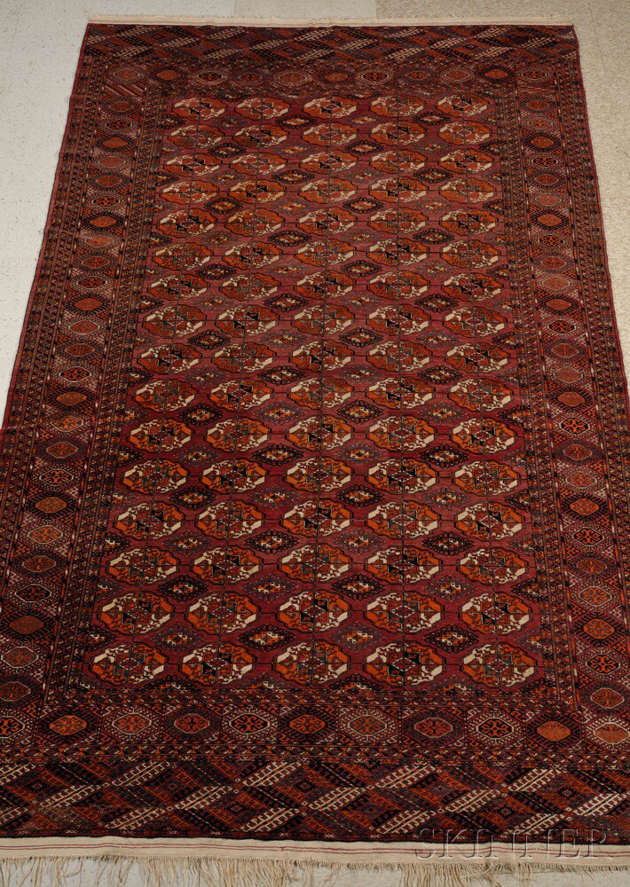 Appraisal: Tekke Main Carpet West Turkestan early th century ft in