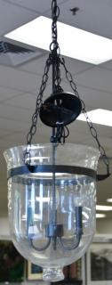 Appraisal: Set of three contemporary hanging light fixtures each having three