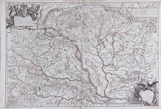 Appraisal: Early map Hungary by Giacomo Giovanni Rossi Rome L'UNGARIA NUOVAMENTE