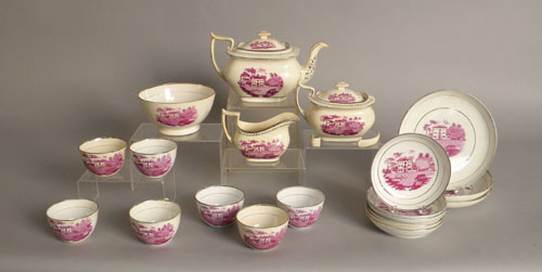 Appraisal: Assembled creamware tea service th c