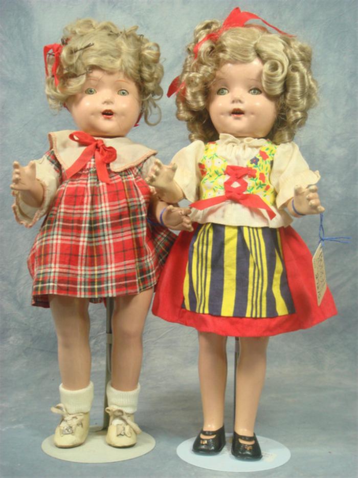 Appraisal: Two composition dolls all composition both not marked both has