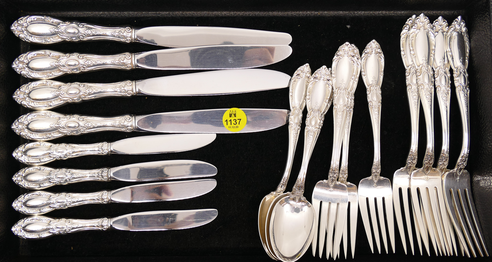 Appraisal: pc Towle King Richard Pattern Sterling Flatware- g pc Filled